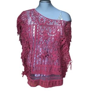 17&CO. Boho Crochet Beach Cover-up